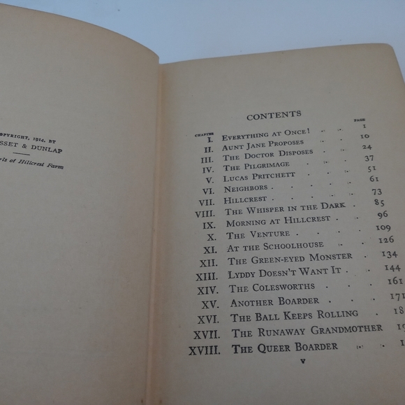 1914 Antique The Girls of Hillcrest Farm Amy Bell Marlowe HC Hardcover VTG Book - Picture 6 of 12